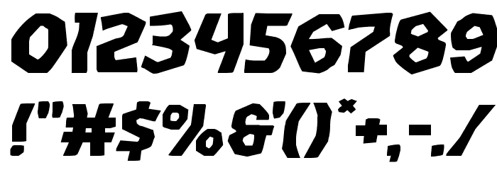 Vampire Bride Expanded Italic Font OTHER CHARS