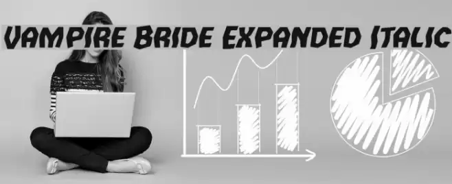 Vampire Bride Expanded Italic Font examples