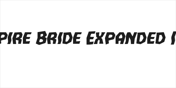 Vampire Bride Expanded Italic Logo
