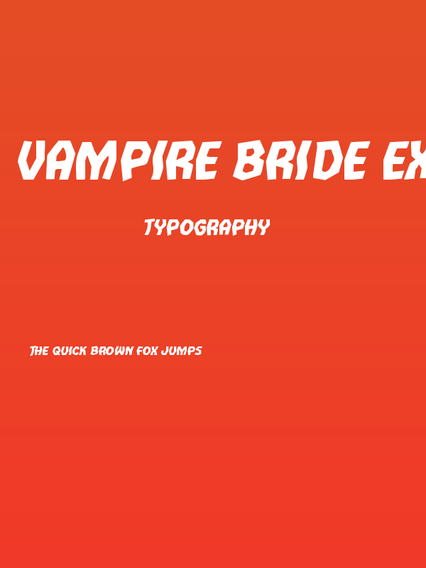 Vampire Bride Expanded Italic Poster