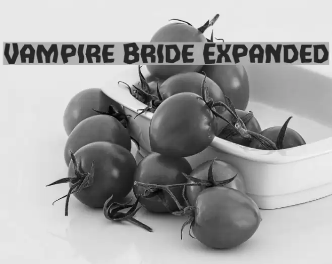Vampire Bride Expanded Font examples