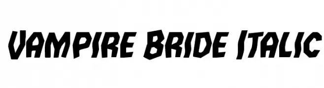 Vampire Bride Italic  フリーフォントのダウンロード