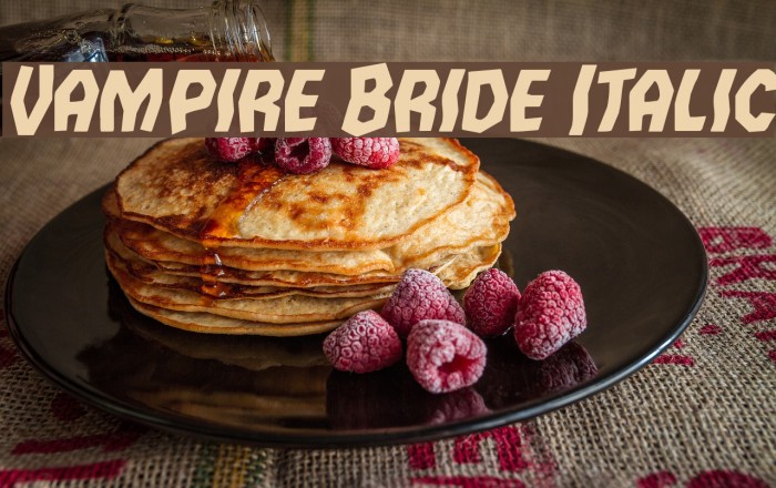 Vampire Bride Italic Font examples