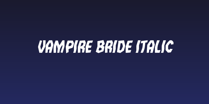 Vampire Bride Italic Social Header
