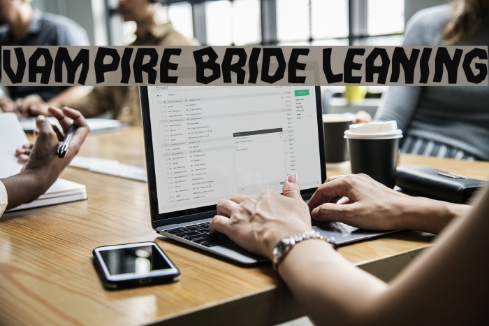 Vampire Bride Leaning Font examples