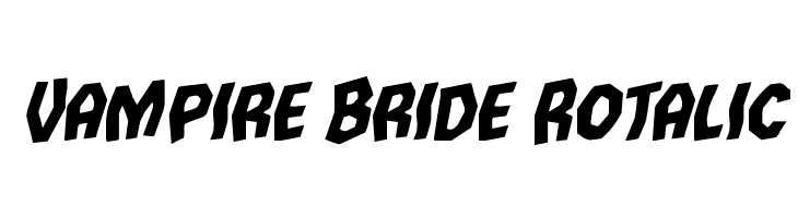 Vampire Bride Rotalic Шрифта