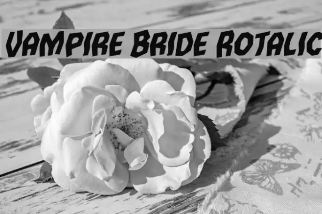 Vampire Bride Rotalic Шрифта examples