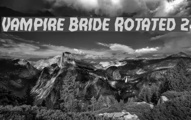 Vampire Bride Rotated 2 Font examples
