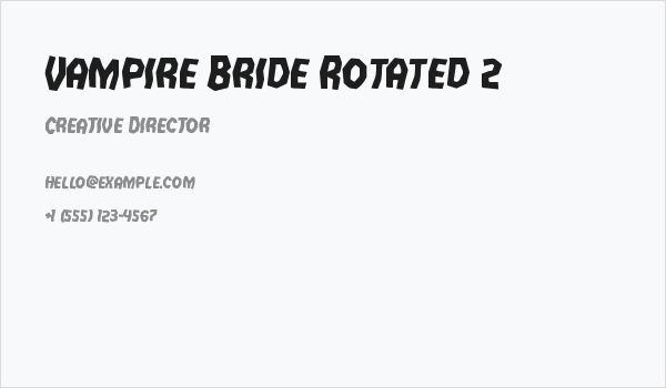 Vampire Bride Rotated 2 Business Card