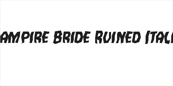 Vampire Bride Ruined Italic Logo