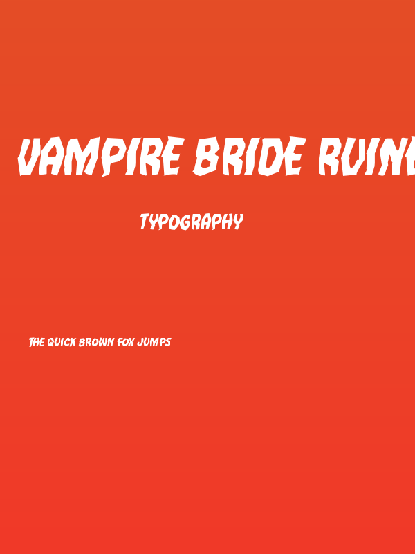Vampire Bride Ruined Italic Poster