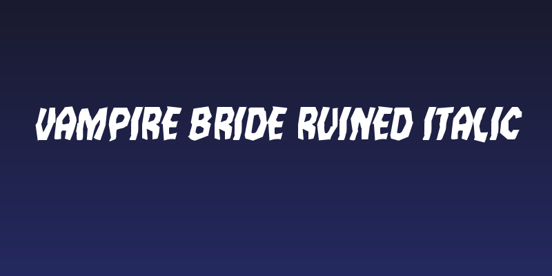 Vampire Bride Ruined Italic Social Header