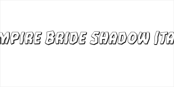 Vampire Bride Shadow Italic Logo