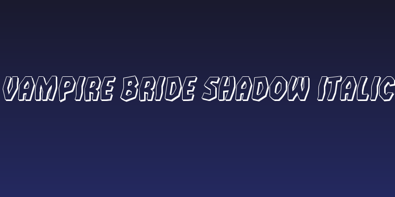 Vampire Bride Shadow Italic Social Header