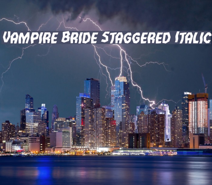 Vampire Bride Staggered Italic Font examples