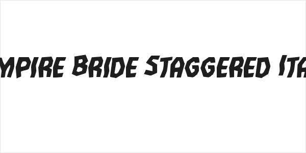 Vampire Bride Staggered Italic Logo