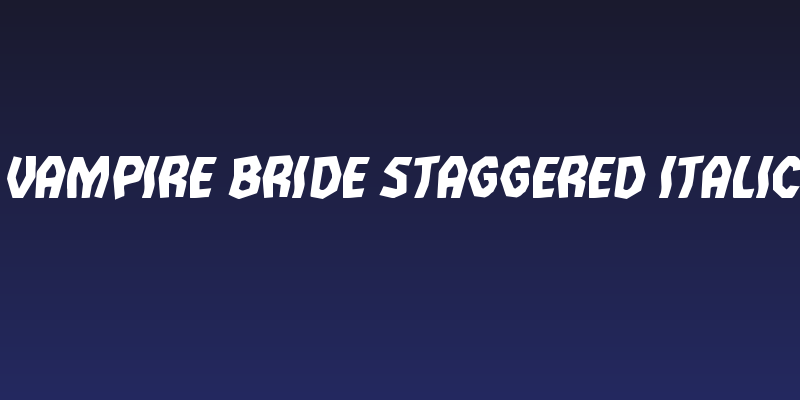 Vampire Bride Staggered Italic Social Header