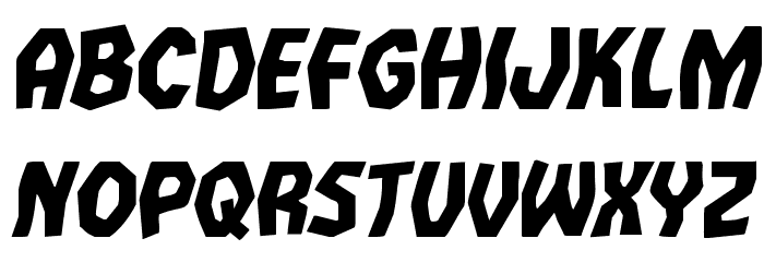 Vampire Bride Staggered Italic Font LOWERCASE