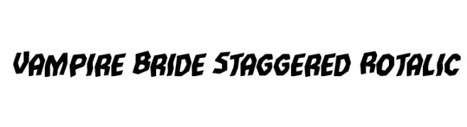 Vampire Bride Staggered Rotalic  フリーフォントのダウンロード