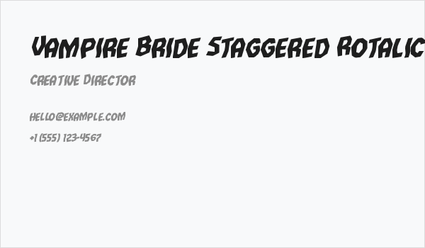 Vampire Bride Staggered Rotalic Business Card