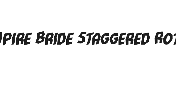 Vampire Bride Staggered Rotalic Logo