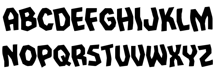Vampire Bride Staggered Rotated Font LOWERCASE