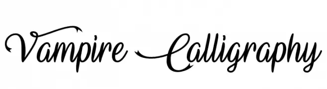 Vampire Calligraphy  नि: शुल्क फ़ॉन्ट्स डाउनलोड