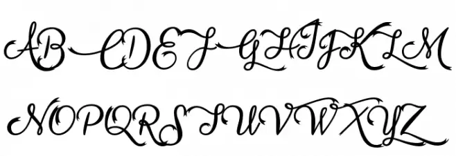 Vampire Calligraphy Schriftart Groß