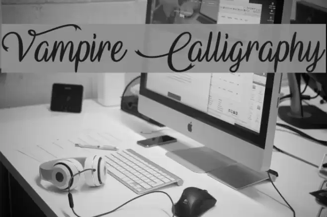 Vampire Calligraphy Font examples