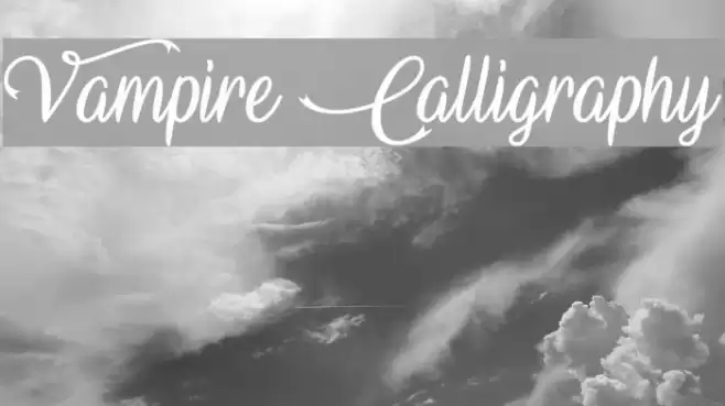 Vampire Calligraphy Font examples
