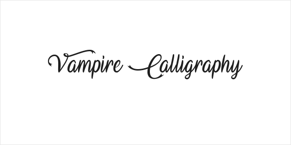 Vampire Calligraphy Logo