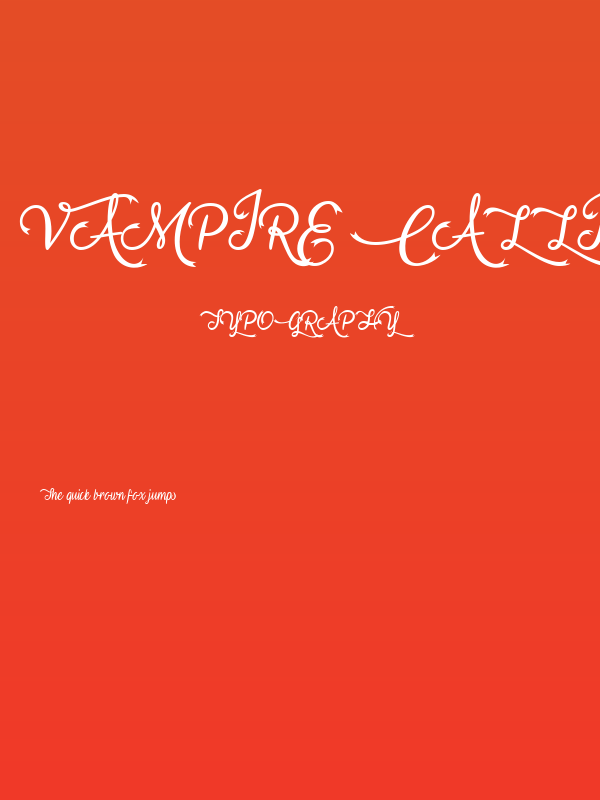 Vampire Calligraphy Poster