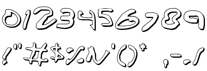 Vampire Games 3D Font OTHER CHARS