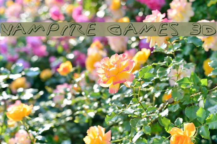 Vampire Games 3D Font examples