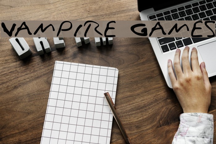 Vampire Games Font examples