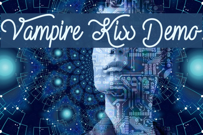 Vampire Kiss Demo Font examples