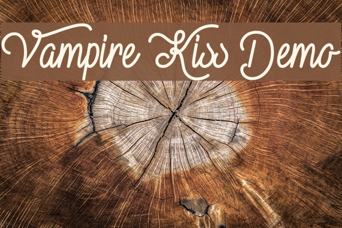 Vampire Kiss Demo Font examples