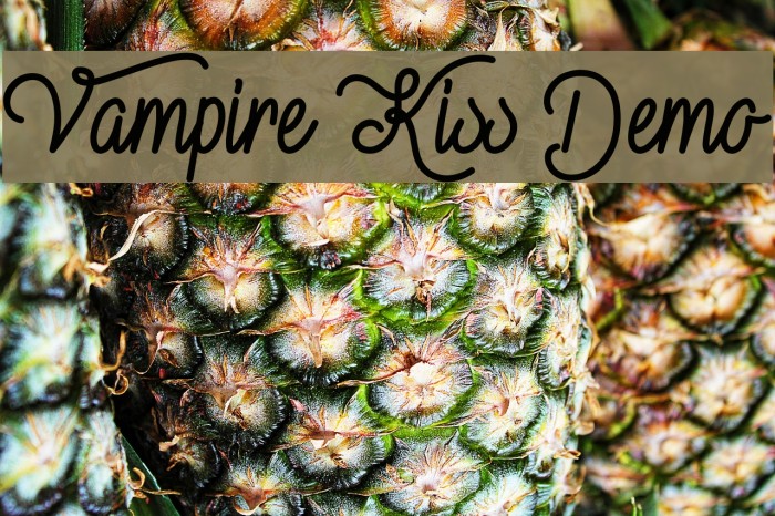 Vampire Kiss Demo Font examples