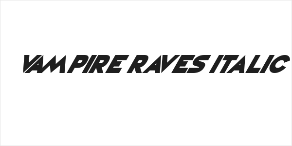 Vampire Raves Italic Logo