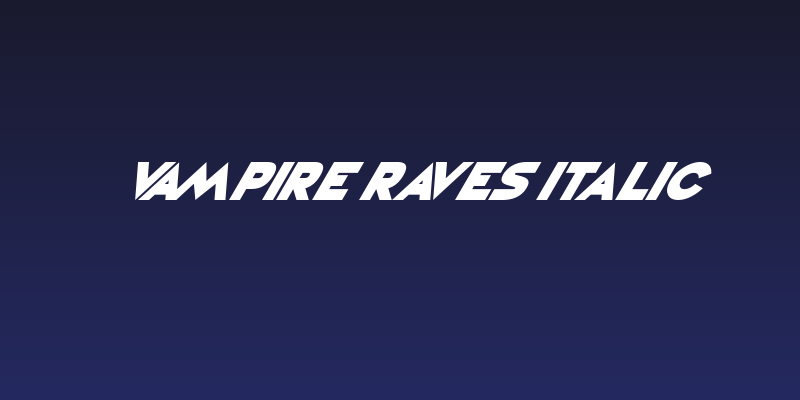 Vampire Raves Italic Social Header