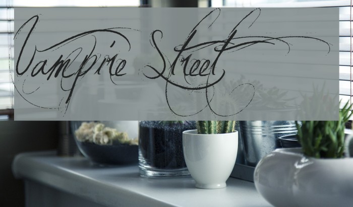 Vampire Street Font examples