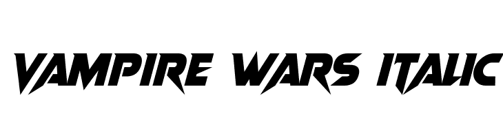 Vampire Wars Italic  フリーフォントのダウンロード