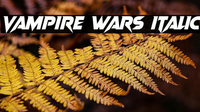 Vampire Wars Italic Example 1