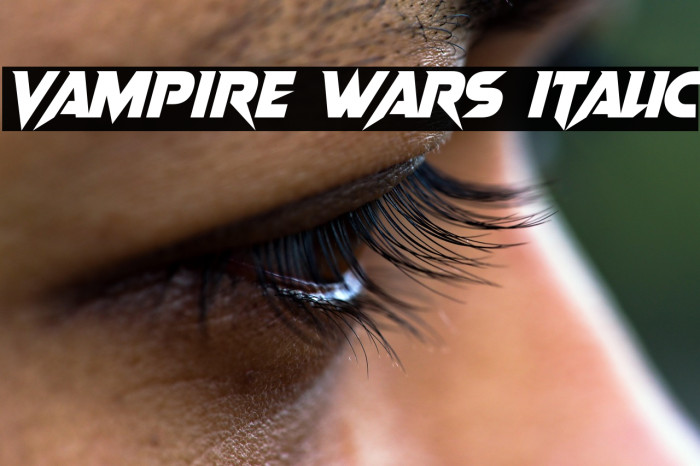 Vampire Wars Italic Example 2