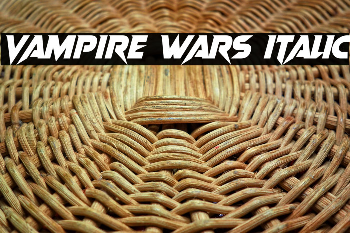 Vampire Wars Italic Example 3