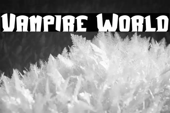 Vampire World Font examples