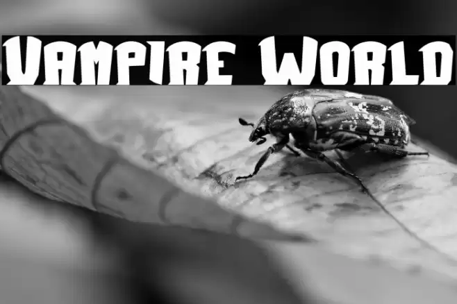 Vampire World Font examples