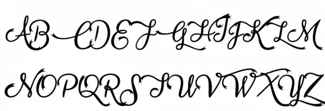 VampireCalligraphy Polices MAJUSCULES