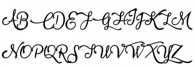 VampireCalligraphy Fonte MAIÚSCULAS