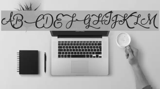 VampireCalligraphy Font examples